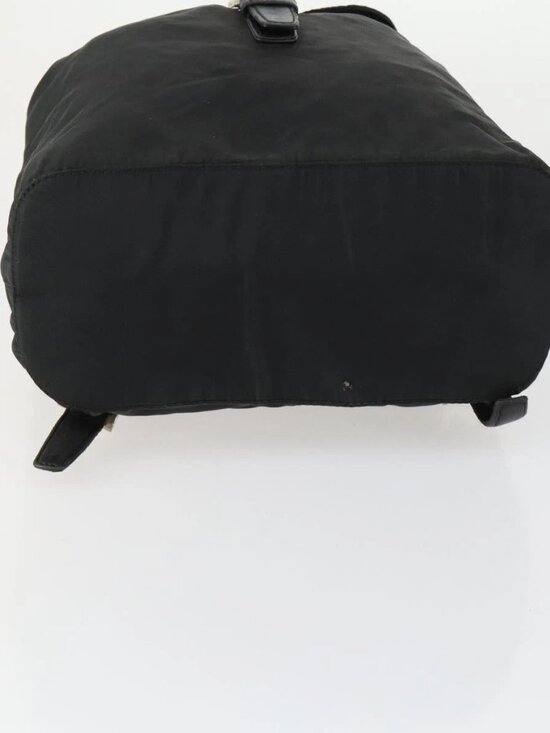 PRADA Backpack Nylon Black Gold Auth ka1273 main image 4